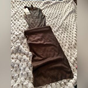 Zara Brown Maxi Dress